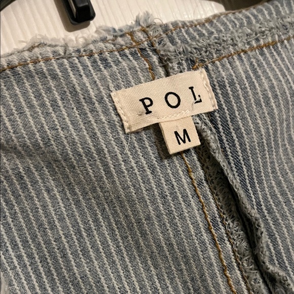 POL Blue and White Striped Vest - Picture 4 of 6